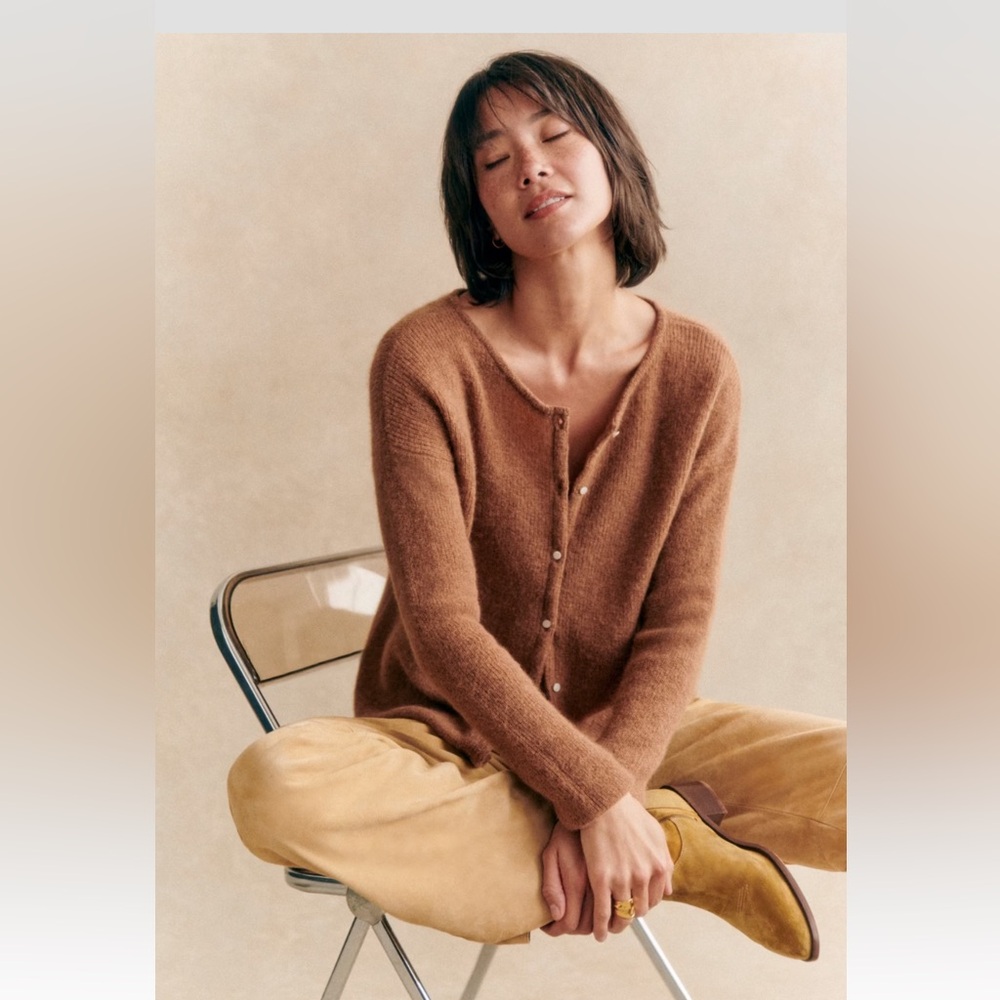 NWOT Sezane Gaspard sweater in camel color